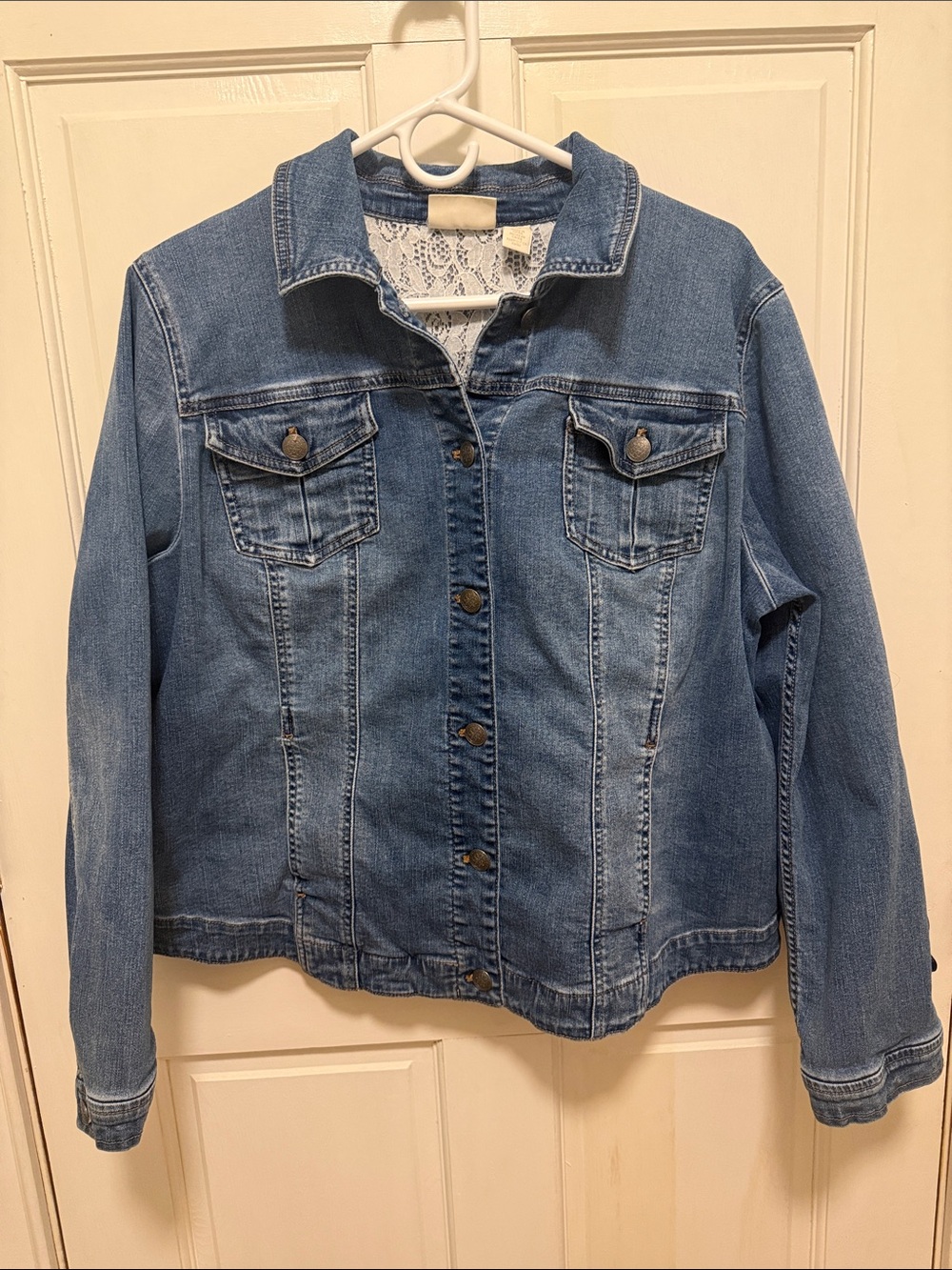 Chico's Midwash Blue Denim Jacket - XL (3)